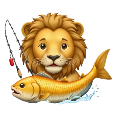 lion fishing sticker