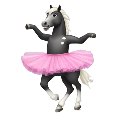 Horse dancing in tutu sticker