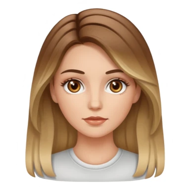 White woman with balayage hair with hazel eyes sticker