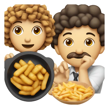 prato de comida de arroz, feijão, bife, batata frita e ovo frito sticker