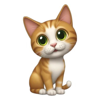 Un chat qui porte un caneton sticker