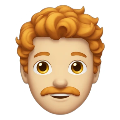 ginger moustache handsome 25 year old dark hair  sticker