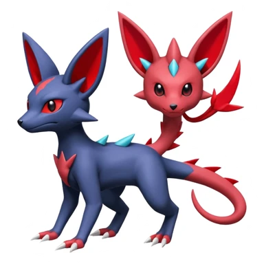Sneasel-Weavile-Salandit--Zangoose-Genesect-Umbreon-fusion-hybrid, full body sticker