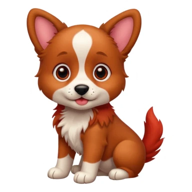 puppy dog red sticker