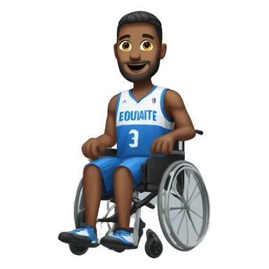 Basketballer in a wheelchair sticker