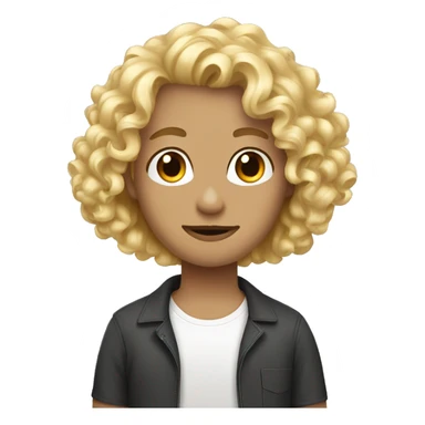 Blonde girlfriend curly dark haired boyfriend sticker