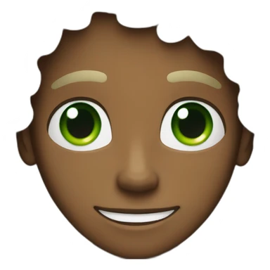 Tall skinny guy with curly hair and  green eyes and brown skin tone sticker