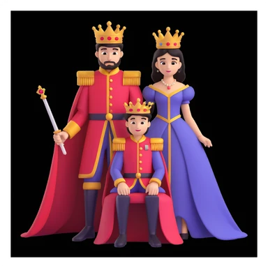 young king and queen posing sticker