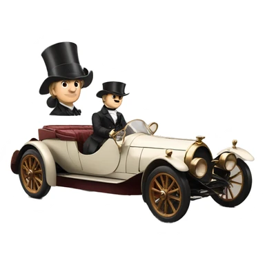 Napoléon driving a bugatti sticker