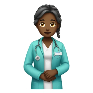 Girl in hospital sticker