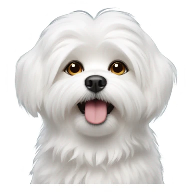 fluffy Maltese dog sticker