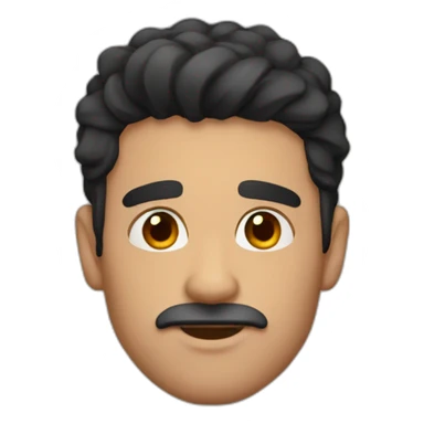 Spanish man dark hair and bear thick eyebrows sticker