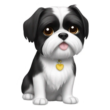 Shin-tzu black and white sticker