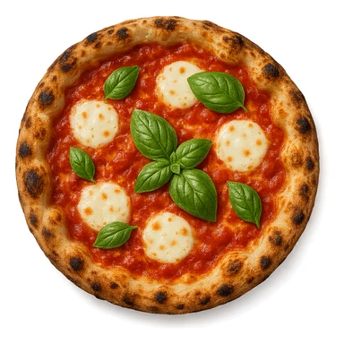 pizza napoletana vista dall'alto sticker