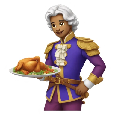 Prince qui mange du poulet sticker