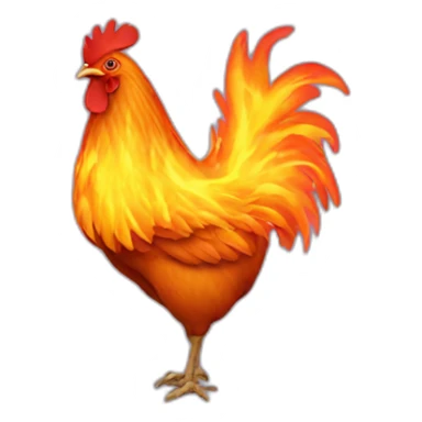 Chicken fire sticker