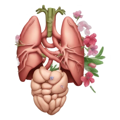 Human organs with flowers  sticker