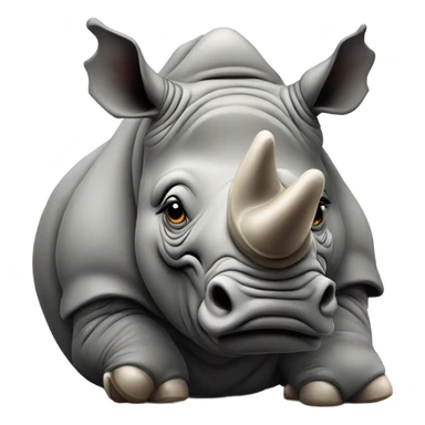 Rhino who is sick sticker