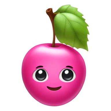 Pink cherries with a pink bow sticker