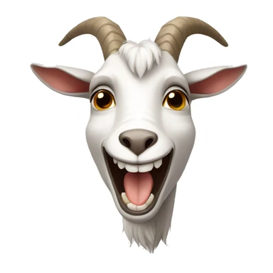 goat with crooked teeth sticker