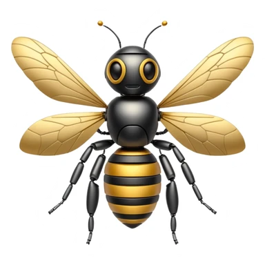 robot bee with antenna sticker