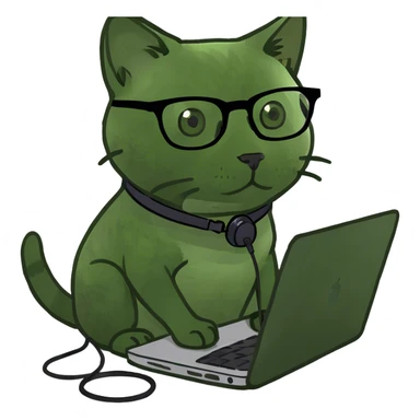Cat editing video on laptop  sticker