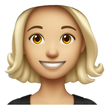 smiling girl in top hat sticker