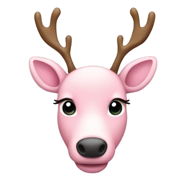 Light pink reindeer  sticker
