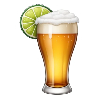 Mexican cerveza with salt rim sticker