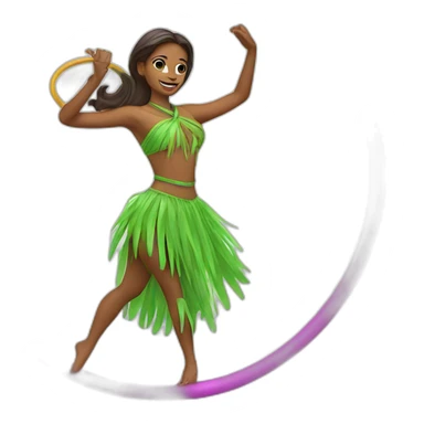 Hula Hoop dancer sticker