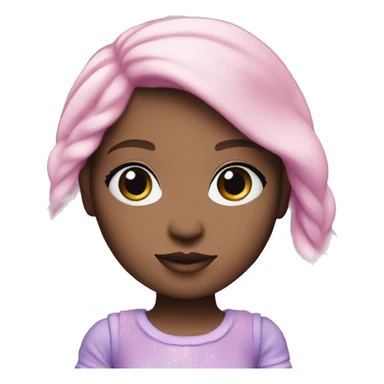 pastel pink and purple aurora doll sticker