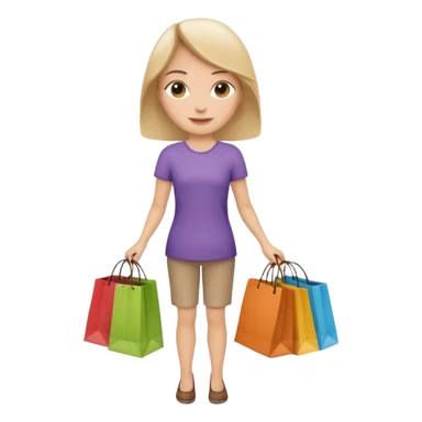 person shopping sticker