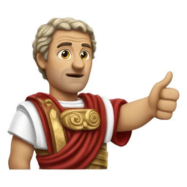 Roman senator giving a “thumbs down” gesture sticker