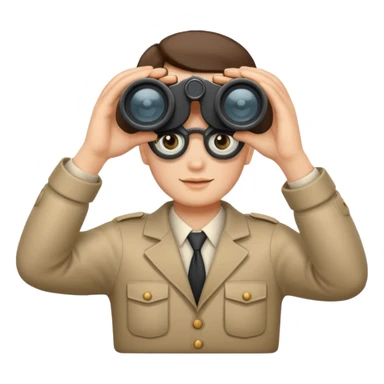  hands holding  binoculars sticker