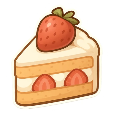 strawberry cake sticker
