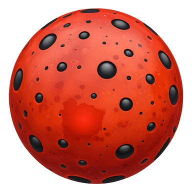 planet with red dots sticker