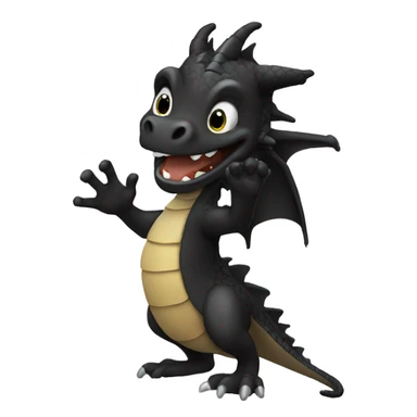 black dragon clapping sticker