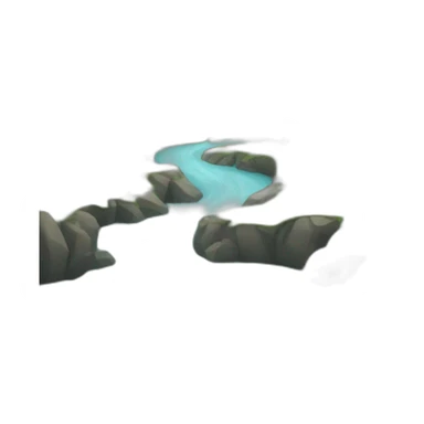 river and mountain sticker