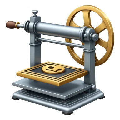 intaglio printing press sticker