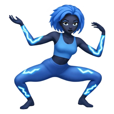 electric bending black woman sticker