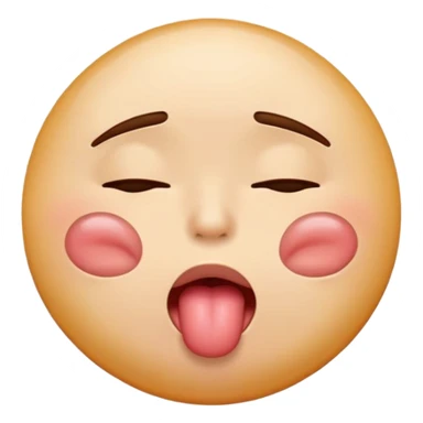 Tongue out with eyes closed drool circular emoji  sticker