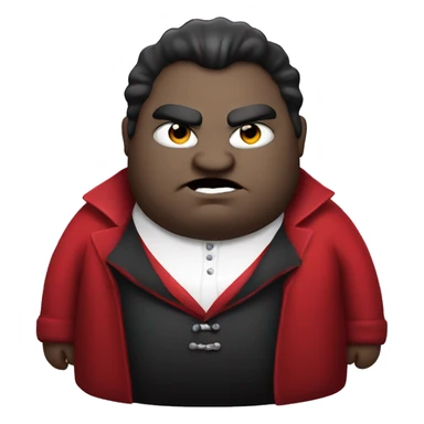 Fat vampire with red clothes sticker