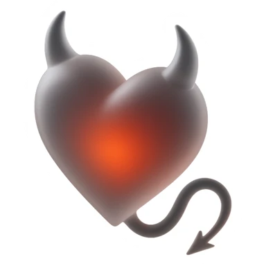 heart with devil horns and tail sticker