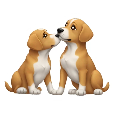 Dog kiss sticker