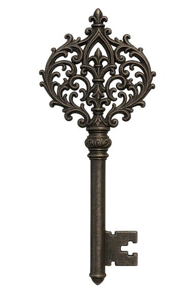 gothic key sticker