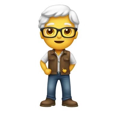 a person stand and hello come from camera  sticker