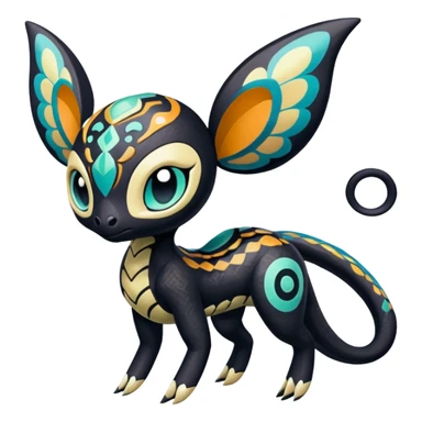 Colorful Exotic Meloetta-Venom-Stitch-Fakémon-creature-hybrid sticker