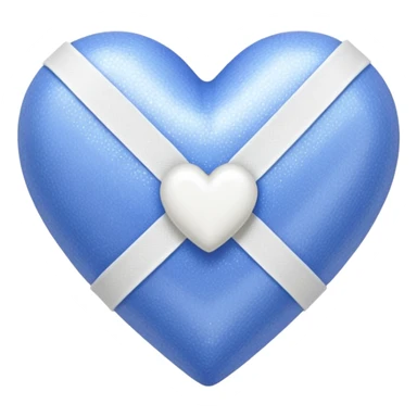 Periwinkle sparkly heart, with one white bandage wrapped around it, high resolution sticker