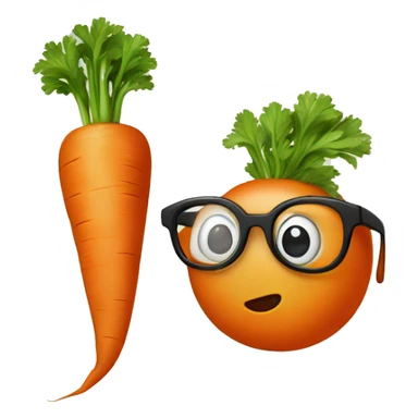 Carrot with glasses sticker
