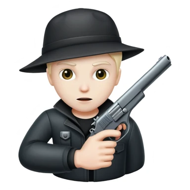 Burglar with a gun sticker